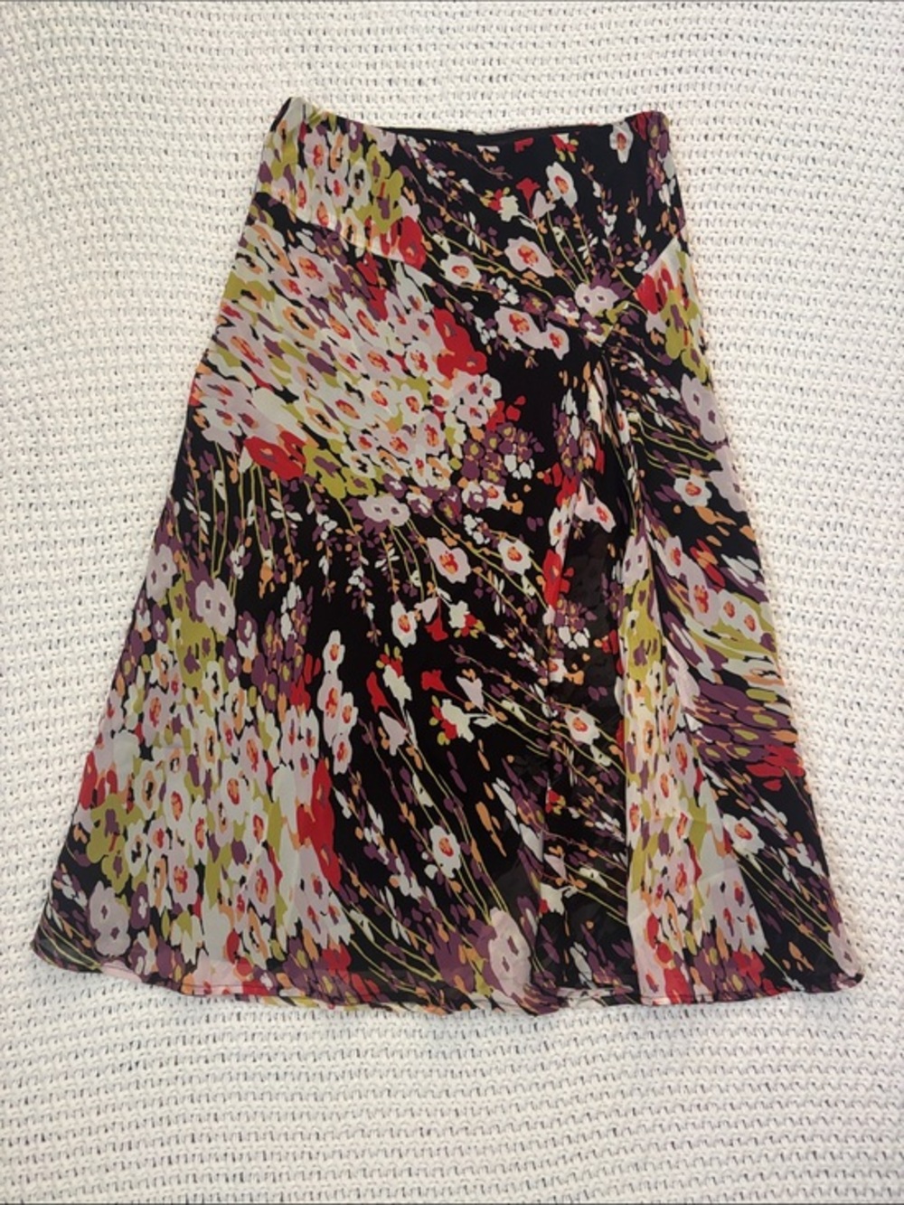 Vintage 90s Lily Floral Midi Skirt
